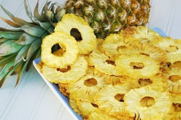 suszone owoce bez cukru, suszony ananas